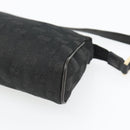 GUCCI GG Canvas Abbey Hand Bag Black Gold 145757 Auth 181897A-10