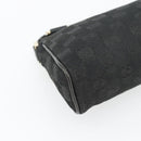 GUCCI GG Canvas Abbey Hand Bag Black Gold 145757 Auth 181897A-11