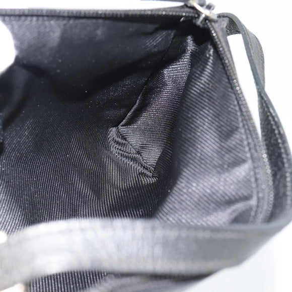 GUCCI GG Canvas Abbey Hand Bag Black Gold 145757 Auth 181897A