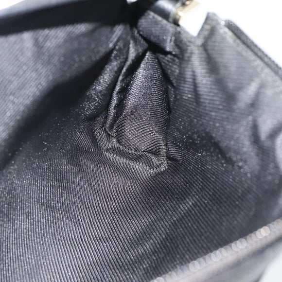GUCCI GG Canvas Abbey Hand Bag Black Gold 145757 Auth 181897A
