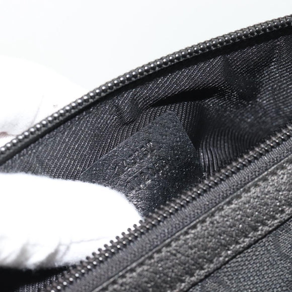 GUCCI GG Canvas Abbey Hand Bag Black Gold 145757 Auth 181897A