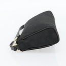 GUCCI GG Canvas Abbey Hand Bag Black Gold 145757 Auth 181897A-4
