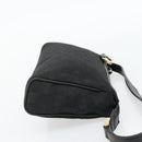 GUCCI GG Canvas Abbey Hand Bag Black Gold 145757 Auth 181897A-5