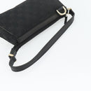 GUCCI GG Canvas Abbey Hand Bag Black Gold 145757 Auth 181897A-7