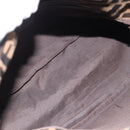 FENDI Zucca Canvas Mamma Baguette Shoulder Bag Black Brown Auth 181898V-10