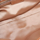 Christian Dior Trotter Canvas Romantic Hand Bag PVC Brown Silver Auth 181900V-17
