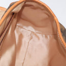 Christian Dior Trotter Canvas Romantic Hand Bag PVC Brown Silver Auth 181900V-18