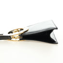 CELINE Circle Shoulder Bag Leather Black Gold Auth 181901SM-3