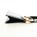 CELINE Circle Shoulder Bag Leather Black Gold Auth 181901SM-4