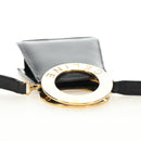 CELINE Circle Shoulder Bag Leather Black Gold Auth 181901SM-6