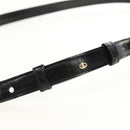 CELINE Circle Shoulder Bag Leather Black Gold Auth 181901SM-8