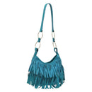 SAINT LAURENT Rib Gauche Bag Suede Turquoise Blue 138963 002214 Auth 181902A-1