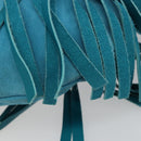 SAINT LAURENT Rib Gauche Bag Suede Turquoise Blue 138963 002214 Auth 181902A-15