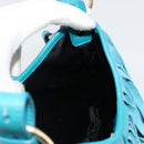 SAINT LAURENT Rib Gauche Bag Suede Turquoise Blue 138963 002214 Auth 181902A-19