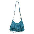 SAINT LAURENT Rib Gauche Bag Suede Turquoise Blue 138963 002214 Auth 181902A-2