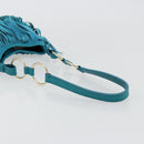 SAINT LAURENT Rib Gauche Bag Suede Turquoise Blue 138963 002214 Auth 181902A-7