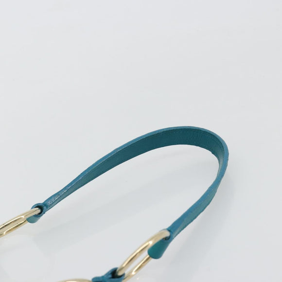 SAINT LAURENT Rib Gauche Bag Suede Turquoise Blue 138963 002214 Auth 181902A