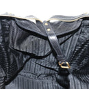 PRADA Tote Bag Leather 2way Black Gold Silver Auth 181906SM-25