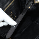 PRADA Tote Bag Leather 2way Black Gold Silver Auth 181906SM-28