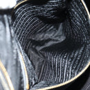 PRADA Tote Bag Leather 2way Black Gold Silver Auth 181906SM-30
