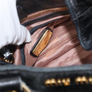 Miu Miu Hand Bag Leather 2way Black Gold Auth 181913-20