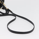 Miu Miu Hand Bag Leather 2way Black Gold Auth 181913-8