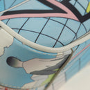 PRADA Comic Print Shoulder Bag Leather White Silver Auth 181914SM-16