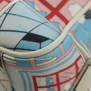 PRADA Comic Print Shoulder Bag Leather White Silver Auth 181914SM-19