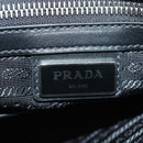 PRADA Comic Print Shoulder Bag Leather White Silver Auth 181914SM-22