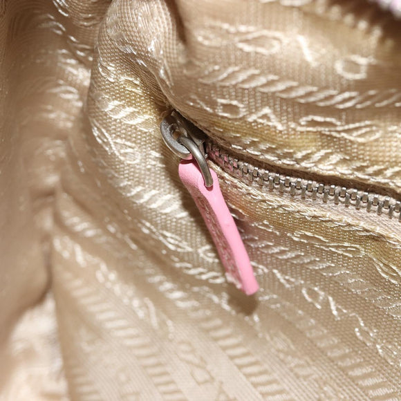 PRADA Hand Bag Fur Pink Silver Auth 181915SM