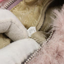 PRADA Hand Bag Fur Pink Silver Auth 181915SM-11