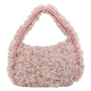 PRADA Hand Bag Fur Pink Silver Auth 181915SM-2