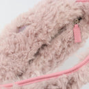 PRADA Hand Bag Fur Pink Silver Auth 181915SM-6