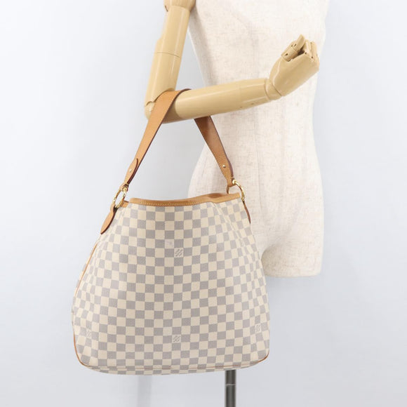 LOUIS VUITTON Damier Azur Delightful MM Shoulder Bag N41448 LV Auth 181916A