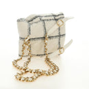 CHANEL Matelasse Chain Backpack Wool Tweed Ivory Gold CC Auth 181919SM-7