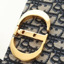 Christian Dior Trotter Canvas Oblique 30 Montaigne Bag Navy Gold Auth 181920M-18