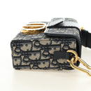 Christian Dior Trotter Canvas Oblique 30 Montaigne Bag Navy Gold Auth 181920M-5