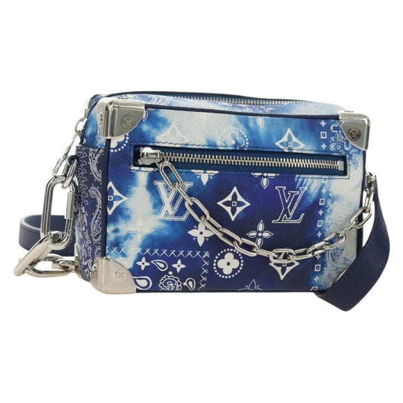 LOUIS VUITTON Monogram Bandana Mini Soft Trunk Bag Blue M20557 LV Auth 181921SM
