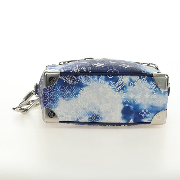 LOUIS VUITTON Monogram Bandana Mini Soft Trunk Bag Blue M20557 LV Auth 181921SM