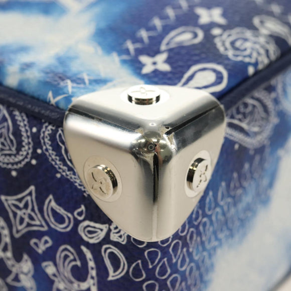 LOUIS VUITTON Monogram Bandana Mini Soft Trunk Bag Blue M20557 LV Auth 181921SM