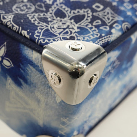 LOUIS VUITTON Monogram Bandana Mini Soft Trunk Bag Blue M20557 LV Auth 181921SM