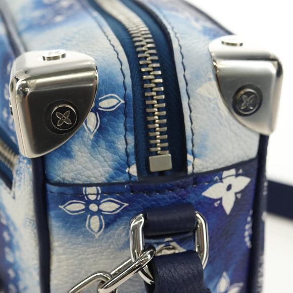 LOUIS VUITTON Monogram Bandana Mini Soft Trunk Bag Blue M20557 LV Auth 181921SM