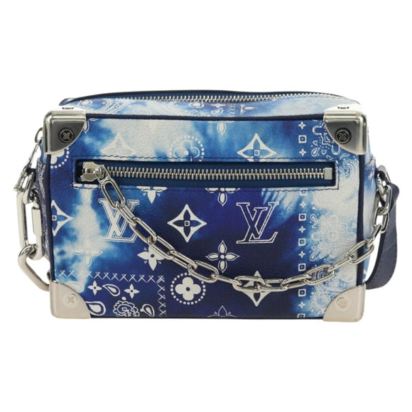 LOUIS VUITTON Monogram Bandana Mini Soft Trunk Bag Blue M20557 LV Auth 181921SM