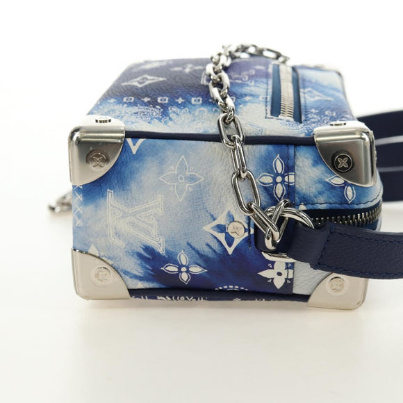 LOUIS VUITTON Monogram Bandana Mini Soft Trunk Bag Blue M20557 LV Auth 181921SM