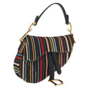 Christian Dior Saddle bag Hand Bag Beads Multicolor Gold Auth 181922SM-1
