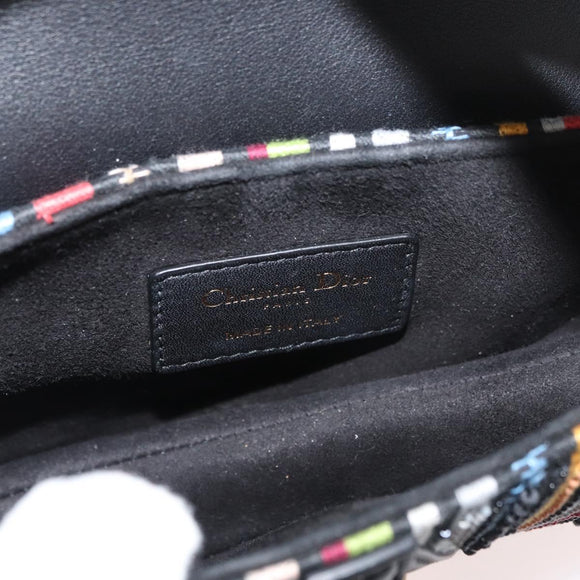 Christian Dior Saddle bag Hand Bag Beads Multicolor Gold Auth 181922SM