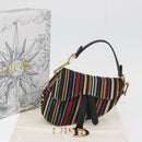 Christian Dior Saddle bag Hand Bag Beads Multicolor Gold Auth 181922SM-22