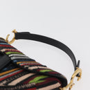 Christian Dior Saddle bag Hand Bag Beads Multicolor Gold Auth 181922SM-8