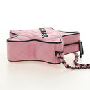 CHANEL Star Matelasse Chain Shoulder Bag Satin Pink CC Auth 181923SM-4