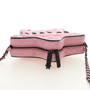 CHANEL Star Matelasse Chain Shoulder Bag Satin Pink CC Auth 181923SM-6